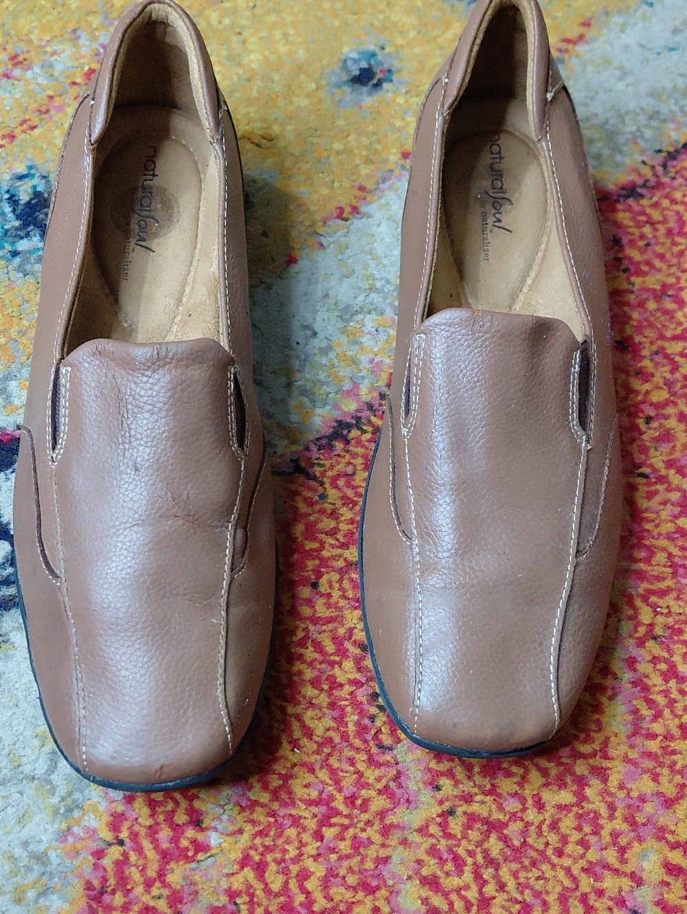 Naturalizer Men's Tan Slip-On Leather Loafers